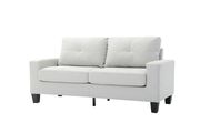 Affordable white faux leather sofa by Glory additional picture 4