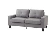 Affordable gray faux leather sofa by Glory additional picture 4