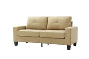 Affordable beige faux leather sofa by Glory additional picture 4