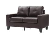 Affordable cappuccino faux leather sofa by Glory additional picture 3