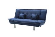 Dark blue microfiber fabric sofa bed by Glory additional picture 2