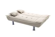 Beige microfiber fabric sofa bed by Glory additional picture 3