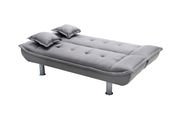 Light gray microfiber fabric sofa bed by Glory additional picture 3