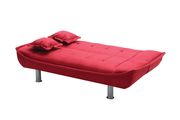 Red micfofiber fabric sofa bed by Glory additional picture 3