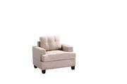Vanilla microfiber sectional sofa w/ modern flare by Glory additional picture 3