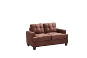Chocolate microfiber casual style affordable sofa by Glory additional picture 3