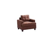 Chocolate microfiber sectional sofa w/ modern flare by Glory additional picture 3