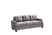 Gray microfiber casual style affordable sofa by Glory additional picture 2