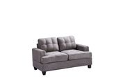 Gray microfiber casual style affordable sofa by Glory additional picture 3