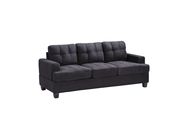 Black microfiber casual style affordable sofa by Glory additional picture 2