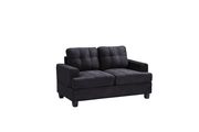 Black microfiber casual style affordable sofa by Glory additional picture 3
