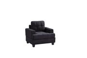 Black microfiber casual style affordable sofa by Glory additional picture 4