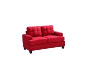 Red microfiber casual style affordable sofa by Glory additional picture 3