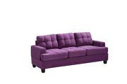 Purple microfiber casual style affordable sofa by Glory additional picture 2