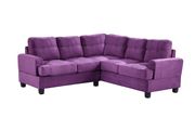 Purple microfiber sectional sofa w/ modern flare by Glory additional picture 2