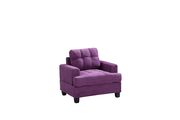 Purple microfiber sectional sofa w/ modern flare by Glory additional picture 3