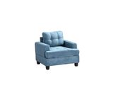 Aqua microfiber sectional sofa w/ modern flare by Glory additional picture 3