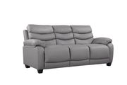 Affordable modern gray faux leather sofa by Glory additional picture 4