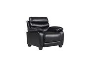 Affordable modern black faux leather sofa by Glory additional picture 2