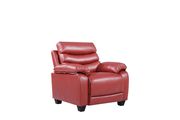 Affordable modern red faux leather sofa by Glory additional picture 2
