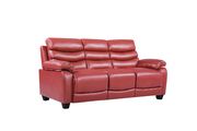Affordable modern red faux leather sofa by Glory additional picture 4