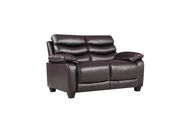 Affordable modern dark brown faux leather sofa by Glory additional picture 3