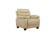 Affordable modern beige faux leather sofa by Glory additional picture 2