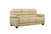 Affordable modern beige faux leather sofa by Glory additional picture 4