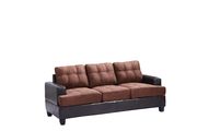 Chocolate microfiber casual style affordable sofa by Glory additional picture 2