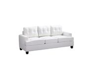 White leatherertte tufted back couch by Glory additional picture 2