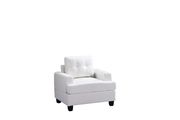 White leatherertte tufted back couch by Glory additional picture 4