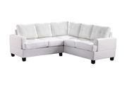 White leather sectional sofa w/ modern flare by Glory additional picture 2