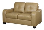 Khaki bonded leather sofa by Glory additional picture 3