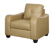 Khaki bonded leather sofa by Glory additional picture 4