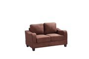 Modern affordable microfiber sofa in chocolate by Glory additional picture 3