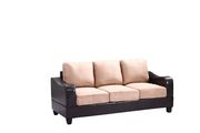 Modern affordable microfiber sofa in saddle by Glory additional picture 2