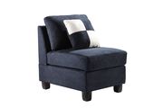 Navy blue fabric reversible sectional sofa by Glory additional picture 3