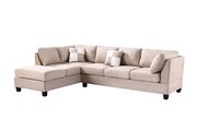 Vanilla microfiber reversible sectional sofa by Glory additional picture 2