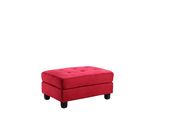 Red microfiber reversible sectional sofa by Glory additional picture 4