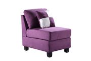 Purple microfiber reversible sectional sofa by Glory additional picture 3