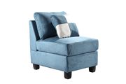 Aqua microfiber reversible sectional sofa by Glory additional picture 3