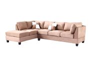 Saddle microfiber reversible sectional sofa by Glory additional picture 2