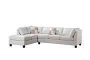 White bycast leather reversible sectional sofa by Glory additional picture 2