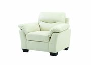 Faux leather comfortable sofa in white by Glory additional picture 2