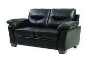 Faux leather comfortable sofa in black by Glory additional picture 3