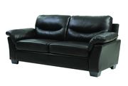 Faux leather comfortable sofa in black by Glory additional picture 4