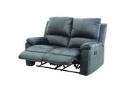 Gray micro suede recliner sofa in casual style by Glory additional picture 3