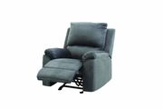 Gray micro suede recliner sofa in casual style by Glory additional picture 4
