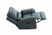 Gray micro suede recliner sofa in casual style by Glory additional picture 5