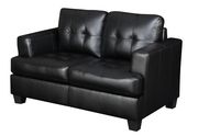 Black affordable bonded leather sofa by Glory additional picture 3